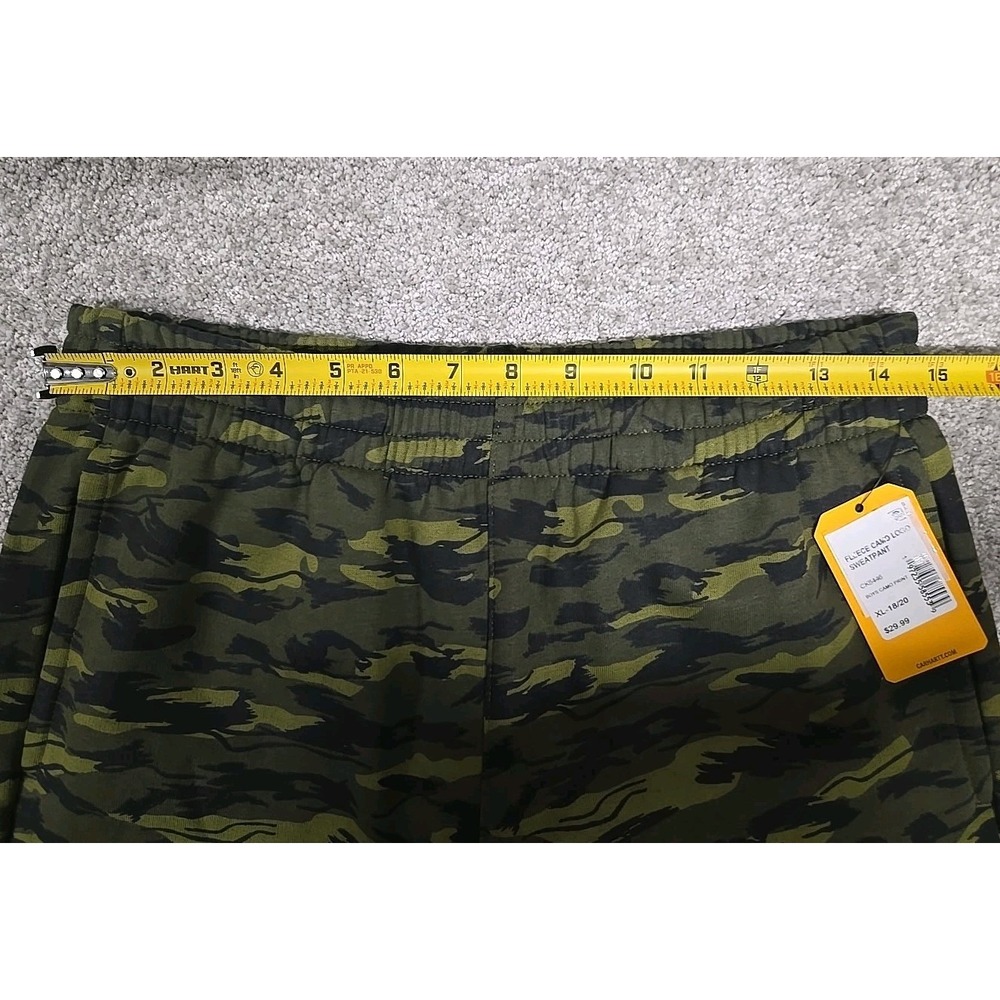 Carhartt Fleece Sweatpants Camouflage Logo Print Jogger Boys Size XL/18-20 - Picture 5 of 7